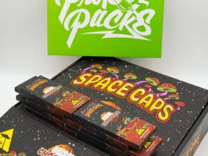 Cannabis space caps chocolate bar