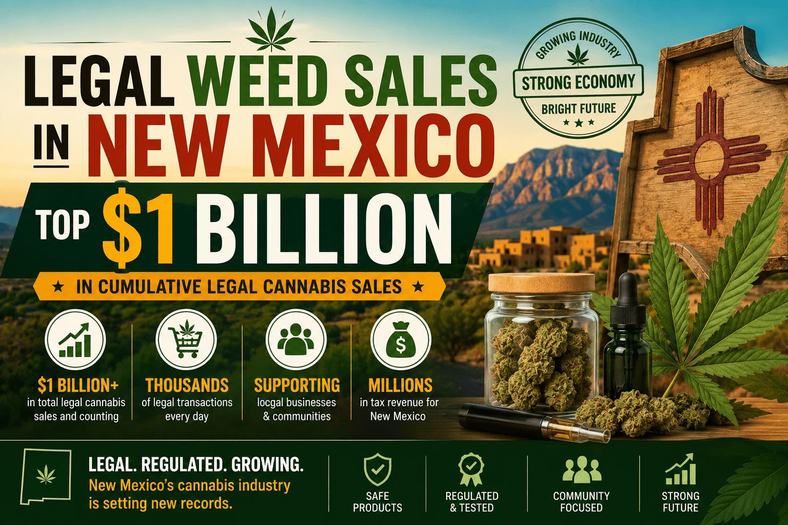 Legal Weed Sales in New Mexico Top $1 Billion