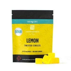 Sour Lemon CBD Twisted Singles Premium Edibles Online For Sale - Image 2