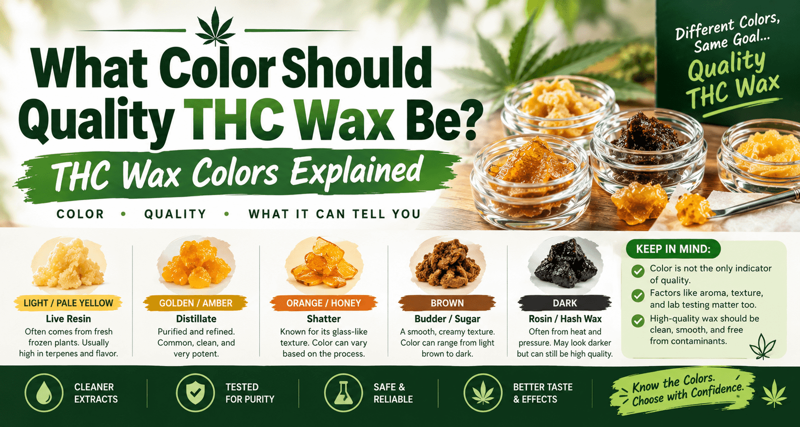 What Color Should Quality THC Wax Be? Weed Wax Colors Explained