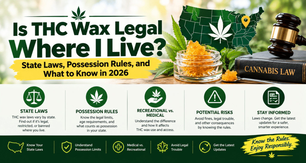 Is THC Wax Legal Where I Live? State Laws, Possession Rules, and What to Know in 2026